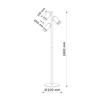 Podłogowa lampa metalowa Paris 328182 tuby do salonu białe