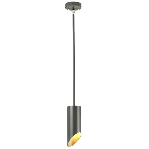 LAMPA sufitowa QUINTO QUINTO1P-GPN Elstead plafon OPRAWA metalowa tuba szara polerowany nikiel