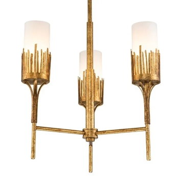 Potrójna lampa wisząca Sawgrass QN-SAWGRASS-3-DG-O tubki białe złote