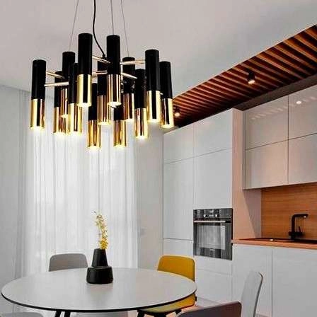 Zwis nad stół Golden pipe ST-5719-13 Step tuby złota czarna