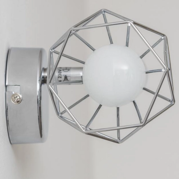 Kinkiet LAMPA ścienna XARA 54802-1 Globo druciana OPRAWA regulowana drut chrom