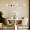 LAMPA wisząca VAILANTE PND-31221-6-HBR Italux loftowa OPRAWA zwis szklane kule balls mosiądz