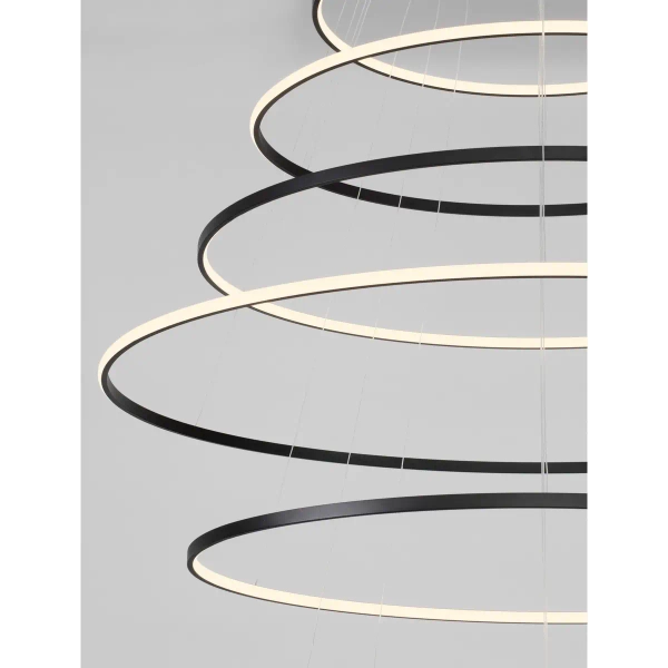 Nowoczesne wiszące pierścienie RESCARO LE45447 LED 260W 4000K czarna