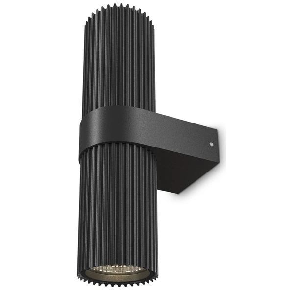 Plisowany kinkiet Dynamics MOD326WL-02B Maytoni tuba góra-dół czarna