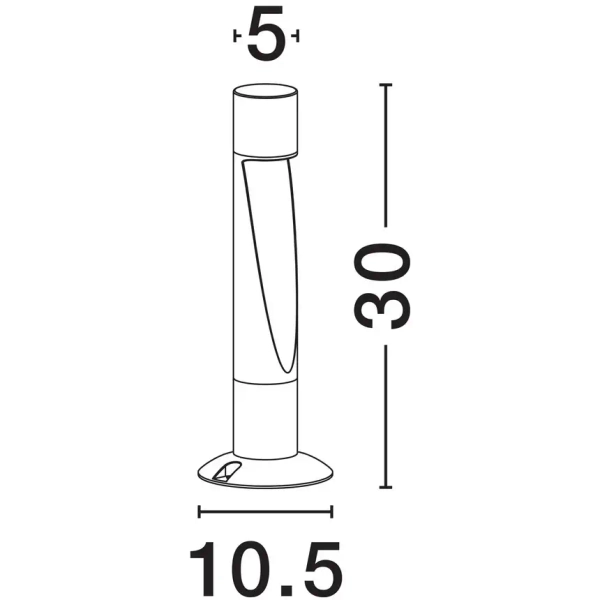 Metalowy słupek ogrodowy CAZORIA LE75137 LED 6W 3000K IP65 antracyt