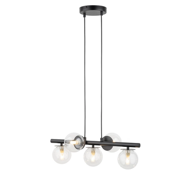 Lampa wisząca Avola 40791 Sigma bubble do jadalni czarna transparentna