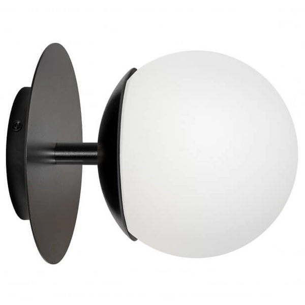 Szklana kulista lampa ścienna Plaat PLC120S0 ball IP44 biała czarna