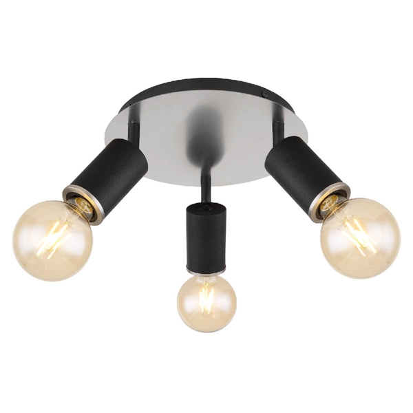 Kierunkowy plafon Joseba 54032-3B reflektorki czarne