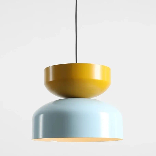 Lampa wisząca do jadalni Tula 1132G29_14_C metalowa niebieska żółta