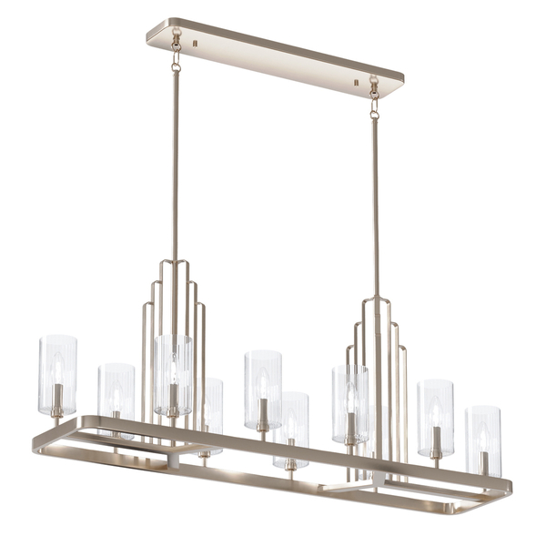 Geometryczna lampa wisząca QN-KIMROSE10-PN szkło nikiel