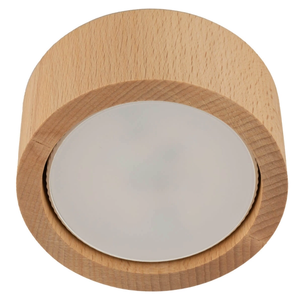 Lampa nasufitowa do kuchni Eve 10123 okrąg round eco drewniana