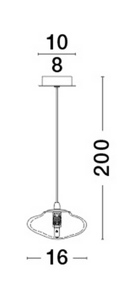 Designerska lampa wisząca NAYARIT LE42897 kryształowa złota