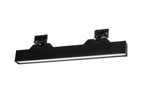 Czarna lampa ledowa Linnea do 3-fazowego systemu szynowego