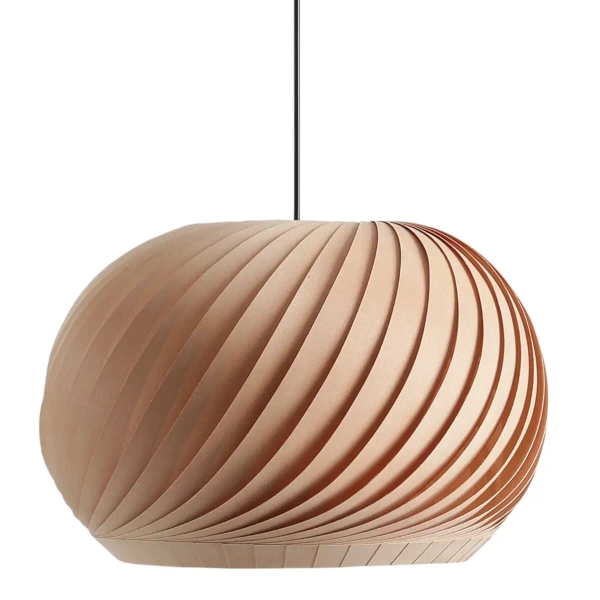 Drewniana lampa wisząca Nature Light 1110G_M Aldex do przedpokoju brązowa