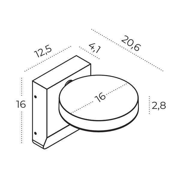 Zewnętrzny kinkiet na taras IVER AZ5704 LED 20W 4000K IP54 ciemny szary