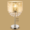 Stojąca LAMPKA nocna AMY 15187T3 Globo abażurowa LAMPA stołowa z kryształkami glamour crystal złota przezroczysta