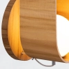 Kulista lampa ścienna Sfera QN-SFERA-WB-L-TEAK do salonu brązowy biały