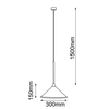 Lampa wisząca metalowa Merto 5065 Shilo trójkątne abażur czarny