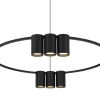 Salonowa lampa wisząca GENESIS ML0373 ring metalowy czarny