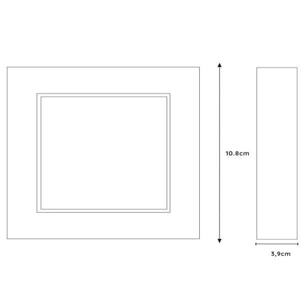 Sufitowa lampa BRICE-LED 28117/11/30 LED 8W 3000K IP44 kwadrat czarny