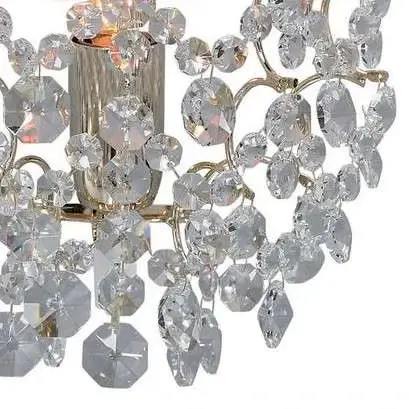 Ścienna LAMPA glamour ROSENDAL 102334 Markslojd okrągła OPRAWA kinkiet pałacowy kryształki crystals przezroczyste złote