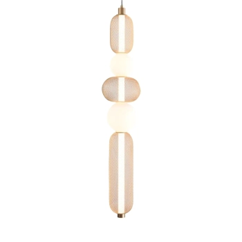 Zwisająca pionowa lampa Sarr MD2596-5A-3BGT LED 27W 3000-5700K czarna złota