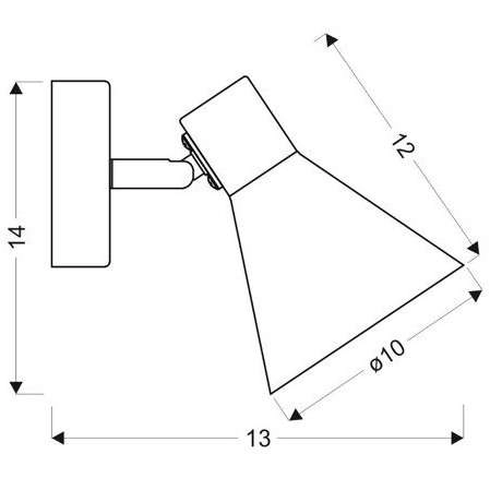 Kinkiet lampa ścienna LESS 21-70968 metalowa industrialna regulowana czarna