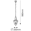 Rustykalna lampa wisząca ENNA 7869 Rabalux latarenka retro miedziana czarna