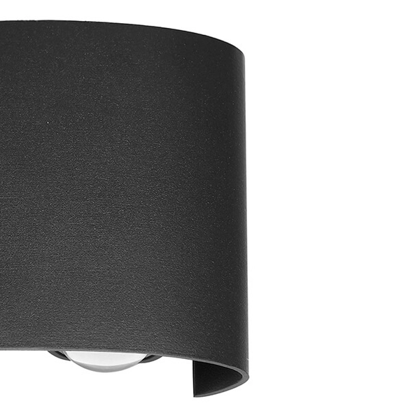 Lampa ścienna ogrodowa Ortelo OWL-451-2-BL Italux LED 4W 3000K IP54 czarna