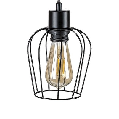 Industrialna LAMPA ścienna FABIAN 5244 Rabalux druciany kinkiet do salonu czarny