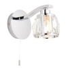 Ścienna lampa do łazienki Ria 96135 z włącznikiem kryształowa chrom