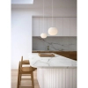 Kulista lampa wisząca Navone 2220433001 okrągła szklana biały