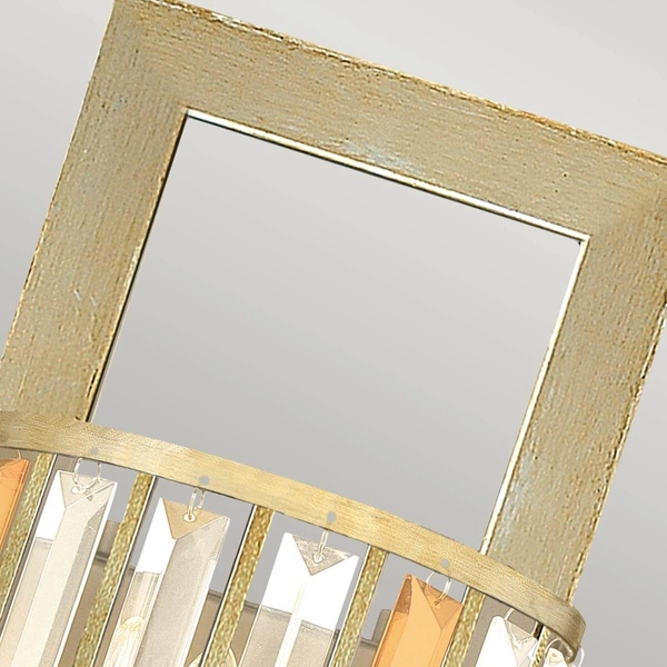 Ścienna lampa crystals Gemma HK-GEMMA2-B-SL glamour złota srebrna