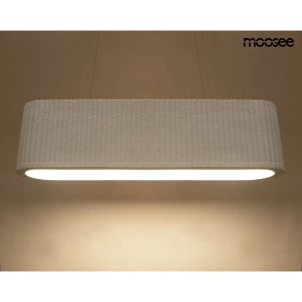 Ryflowana lampa wisząca MAZAYA biała MSE1501100607 1xLED 71,5W nad stół