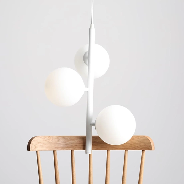 Kuchenny zwis nad wyspę Fin 1120E_S Aldex szklane kule biały