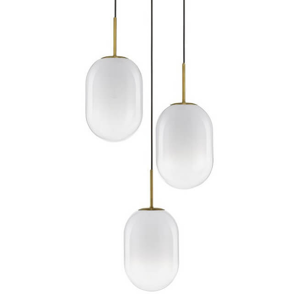 Wisząca lampa do przedpokoju Acuyo LE43358 biała złota