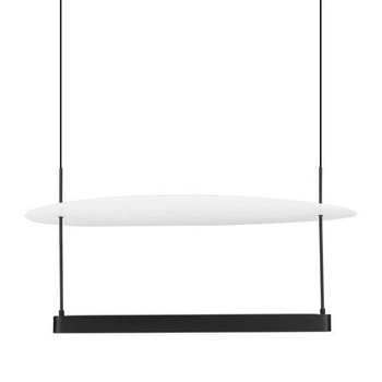 Zwisająca lampa na listwie TIRAQUE LE44633 LED 40W 2700K czarna biała