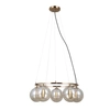 Okrągła wisząca lampa Molite PND-1098-5R-HB do jadalni złota bursztynowa