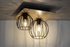 2-punktowa lampa sufitowa Cyber 32358 klatki czarne do salonu