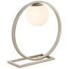 Lampa na komodę kula L&-192495 Light& ring przecierana srebrna