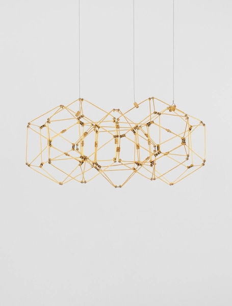 Lampa wisząca ASIS LE42727 LED 21.6W geometryczny wzór złota