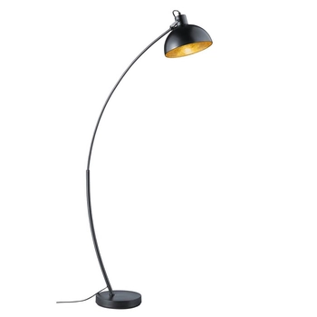 Podłogowa lampa salonowa Recife R46041032 czarna kopuła metalowa