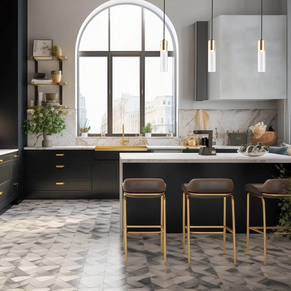 Pojedyncza lampa wisząca Ricky ML0845 Milagro sopel metalowy złoty czarny