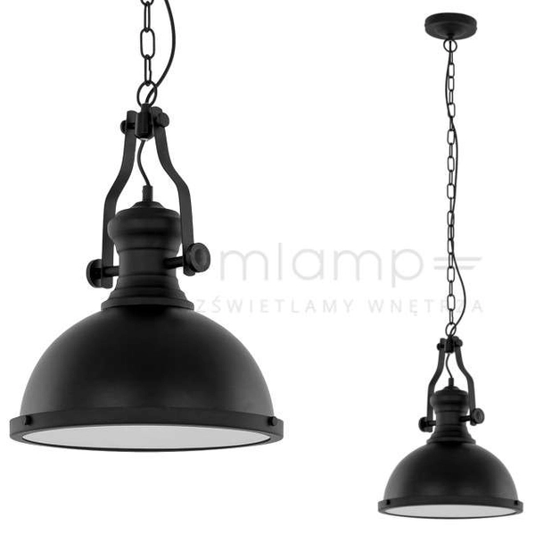 Industrialna LAMPA wisząca MAEVA MDM-2569/1 Italux metalowa OPRAWA zwis loft czarny