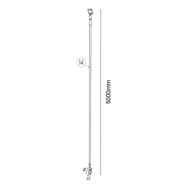 Liniowa oprawa LED sufitowo-ścienna SURIKA 6028 Shilo 45W 3000K czarna