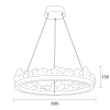 Pierścieniowa lampa wisząca Montana ST-6490P/1 LED 26W 3000K ring złoty