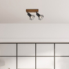 Metalowa lampa sufitowa Zeus 3138 czarne reflektorki na belce do kuchni