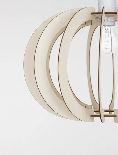 Skandynawska lampa wisząca NOGALES LE42941 drewniana biała