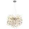 Szklana zwisająca lampa Queena 64138H1S do salonu kryształowa srebrna