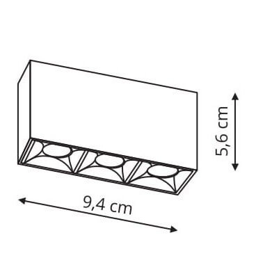Reflektor do szynoprzewodu Magnetic LP-556-1-MAG-BK LED 3W 3000K czarny